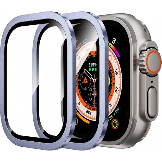 2 Pack Screen Protector for Apple Watch Ultra 49mm,9H Tempered Glass Titanium Alloy Frame 2 Pack Screen Protector for Apple Watch Ultra 49mm,9H Tempered Glass Titanium Alloy Frame