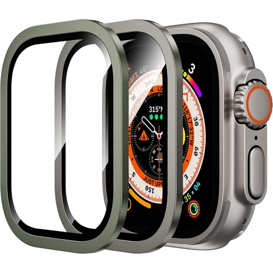 2 Pack Screen Protector for Apple Watch Ultra 49mm,9H Tempered Glass Titanium Alloy Frame 2 Pack Screen Protector for Apple Watch Ultra 49mm,9H Tempered Glass Titanium Alloy Frame