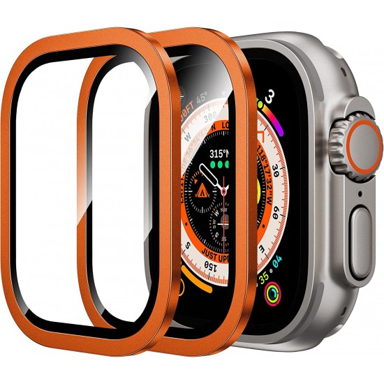 2 Pack Screen Protector for Apple Watch Ultra 49mm,9H Tempered Glass Titanium Alloy Frame 2 Pack Screen Protector for Apple Watch Ultra 49mm,9H Tempered Glass Titanium Alloy Frame