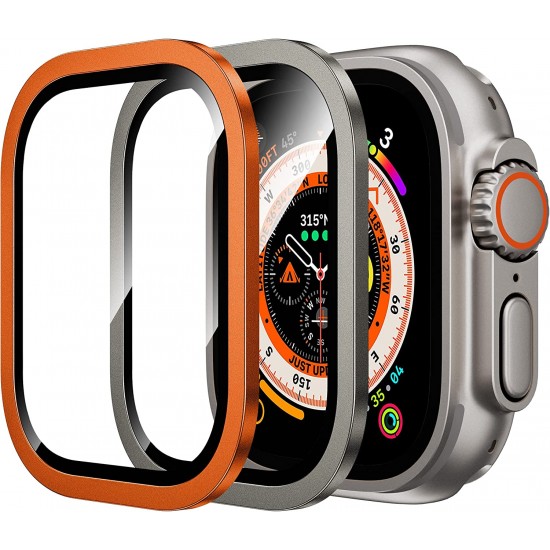2 Pack Screen Protector for Apple Watch Ultra 49mm,9H Tempered Glass Titanium Alloy Frame 2 Pack Screen Protector for Apple Watch Ultra 49mm,9H Tempered Glass Titanium Alloy Frame