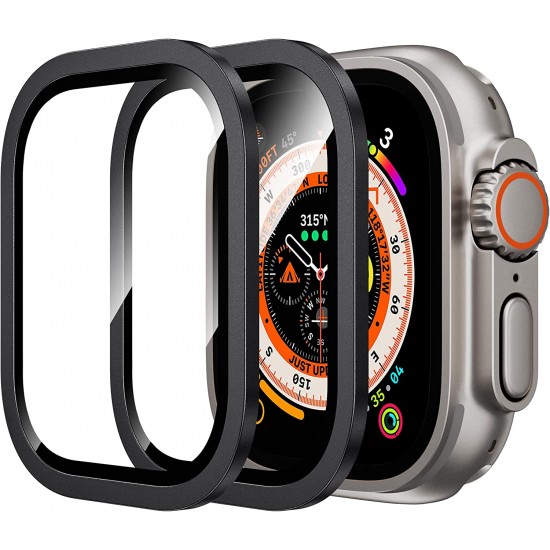2 Pack Screen Protector for Apple Watch Ultra 49mm,9H Tempered Glass Titanium Alloy Frame 2 Pack Screen Protector for Apple Watch Ultra 49mm,9H Tempered Glass Titanium Alloy Frame