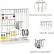 Earring Holder,5-Tier Ear Stud Holder with Wooden Tray,Jewelry Organizer Holder for Earrings Necklaces Bracelets Watches and Rings,Earring Display Stand