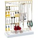 Earring Holder,5-Tier Ear Stud Holder with Wooden Tray,Jewelry Organizer Holder for Earrings Necklaces Bracelets Watches and Rings,Earring Display Stand