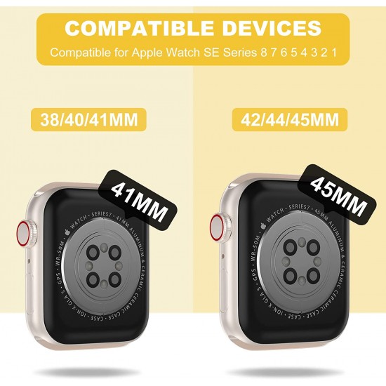 Crystal Clear Watch Bands for Apple Watch Series 8 7 6 5 4 3 2 1 SE 45mm 44mm 42mm 41mm 40mm 38mm with Bumper Case for Men Women