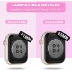 Crystal Clear Watch Bands for Apple Watch Series 8 7 6 5 4 3 2 1 SE 45mm 44mm 42mm 41mm 40mm 38mm with Bumper Case for Men Women