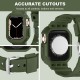 Crystal Clear Watch Bands for Apple Watch Series 8 7 6 5 4 3 2 1 SE 45mm 44mm 42mm 41mm 40mm 38mm with Bumper Case for Men Women