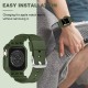 Crystal Clear Watch Bands for Apple Watch Series 8 7 6 5 4 3 2 1 SE 45mm 44mm 42mm 41mm 40mm 38mm with Bumper Case for Men Women