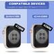 Crystal Clear Watch Bands for Apple Watch Series 8 7 6 5 4 3 2 1 SE 45mm 44mm 42mm 41mm 40mm 38mm with Bumper Case for Men Women