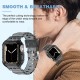 Crystal Clear Watch Bands for Apple Watch Series 8 7 6 5 4 3 2 1 SE 45mm 44mm 42mm 41mm 40mm 38mm with Bumper Case for Men Women