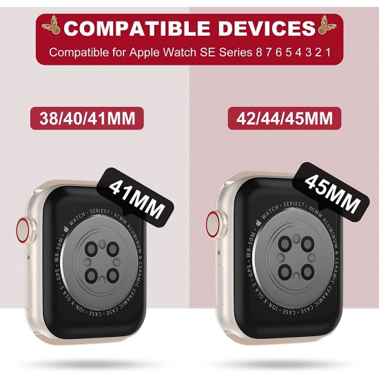 Crystal Clear Watch Bands for Apple Watch Series 8 7 6 5 4 3 2 1 SE 45mm 44mm 42mm 41mm 40mm 38mm with Bumper Case for Men Women