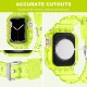Crystal Clear Watch Bands for Apple Watch Series 8 7 6 5 4 3 2 1 SE 45mm 44mm 42mm 41mm 40mm 38mm with Bumper Case for Men Women