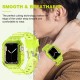 Crystal Clear Watch Bands for Apple Watch Series 8 7 6 5 4 3 2 1 SE 45mm 44mm 42mm 41mm 40mm 38mm with Bumper Case for Men Women
