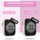 Crystal Clear Watch Bands for Apple Watch Series 8 7 6 5 4 3 2 1 SE 45mm 44mm 42mm 41mm 40mm 38mm with Bumper Case for Men Women