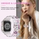 Crystal Clear Watch Bands for Apple Watch Series 8 7 6 5 4 3 2 1 SE 45mm 44mm 42mm 41mm 40mm 38mm with Bumper Case for Men Women