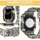 Crystal Clear Watch Bands for Apple Watch Series 8 7 6 5 4 3 2 1 SE 45mm 44mm 42mm 41mm 40mm 38mm with Bumper Case for Men Women