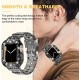 Crystal Clear Watch Bands for Apple Watch Series 8 7 6 5 4 3 2 1 SE 45mm 44mm 42mm 41mm 40mm 38mm with Bumper Case for Men Women