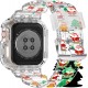 Crystal Clear Watch Bands for Apple Watch Series 8 7 6 5 4 3 2 1 SE 45mm 44mm 42mm 41mm 40mm 38mm with Bumper Case for Men Women
