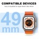 Crystal Clear Watch Bands for Apple Watch Series 8 7 6 5 4 3 2 1 SE 45mm 44mm 42mm 41mm 40mm 38mm with Bumper Case for Men Women
