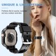 Crystal Clear Watch Bands for Apple Watch Series 8 7 6 5 4 3 2 1 SE 45mm 44mm 42mm 41mm 40mm 38mm with Bumper Case for Men Women