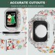 Crystal Clear Watch Bands for Apple Watch Series 8 7 6 5 4 3 2 1 SE 45mm 44mm 42mm 41mm 40mm 38mm with Bumper Case for Men Women