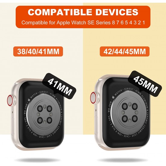 Crystal Clear Watch Bands for Apple Watch Series 8 7 6 5 4 3 2 1 SE 45mm 44mm 42mm 41mm 40mm 38mm with Bumper Case for Men Women