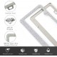 Bling License Plate Frame for Women,2 Pack Premium Stainless Steel Rhinestone License Plate Holder,Handmade Glitter Crystal Diamond Lincense Plate Cover for Girl Bling License Plate Frame for Women,2 Pack Premium Stainless Steel Rhinestone License Plate Holder,Handmade Glitter Crystal Diamond Lincense Plate Cover for Girl