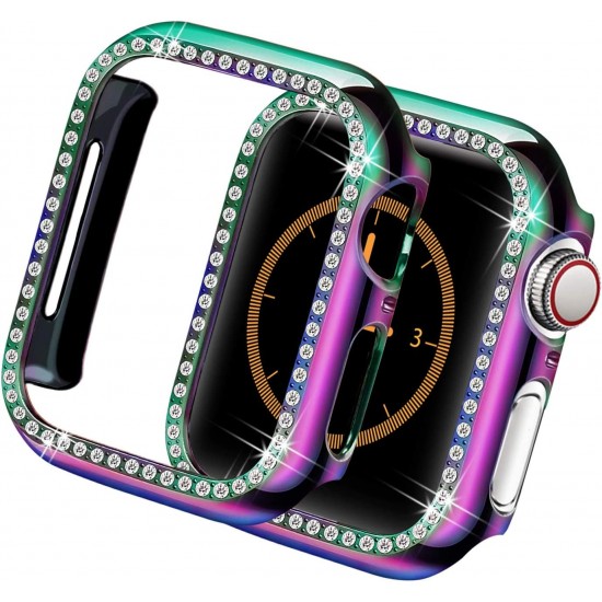 Bling Watch Case for Apple Watch 38mm 40mm 41mm 42mm 44mm 45mm Bling Crystal Diamonds Rhinestone Bumper Cover for Women Girl, Hard PC Protective Frame for iWatch Series 8/7 /6/5/4/3/2/1/SE Bling Watch Case for Apple Watch 38mm 40mm 41mm 42mm 44mm 45mm Bling Crystal Diamonds Rhinestone Bumper Cover for Women Girl, Hard PC Protective Frame for iWatch Series 8/7 /6/5/4/3/2/1/SE