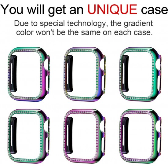Bling Watch Case for Apple Watch 38mm 40mm 41mm 42mm 44mm 45mm Bling Crystal Diamonds Rhinestone Bumper Cover for Women Girl, Hard PC Protective Frame for iWatch Series 8/7 /6/5/4/3/2/1/SE Bling Watch Case for Apple Watch 38mm 40mm 41mm 42mm 44mm 45mm Bling Crystal Diamonds Rhinestone Bumper Cover for Women Girl, Hard PC Protective Frame for iWatch Series 8/7 /6/5/4/3/2/1/SE