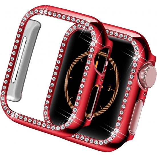 Bling Watch Case for Apple Watch 38mm 40mm 41mm 42mm 44mm 45mm Bling Crystal Diamonds Rhinestone Bumper Cover for Women Girl, Hard PC Protective Frame for iWatch Series 8/7 /6/5/4/3/2/1/SE Bling Watch Case for Apple Watch 38mm 40mm 41mm 42mm 44mm 45mm Bling Crystal Diamonds Rhinestone Bumper Cover for Women Girl, Hard PC Protective Frame for iWatch Series 8/7 /6/5/4/3/2/1/SE