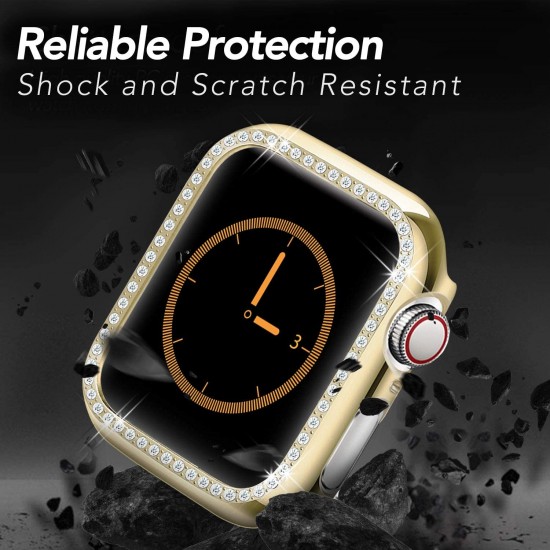 Bling Watch Case for Apple Watch 38mm 40mm 41mm 42mm 44mm 45mm Bling Crystal Diamonds Rhinestone Bumper Cover for Women Girl, Hard PC Protective Frame for iWatch Series 8/7 /6/5/4/3/2/1/SE Bling Watch Case for Apple Watch 38mm 40mm 41mm 42mm 44mm 45mm Bling Crystal Diamonds Rhinestone Bumper Cover for Women Girl, Hard PC Protective Frame for iWatch Series 8/7 /6/5/4/3/2/1/SE