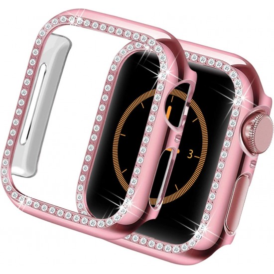 Bling Watch Case for Apple Watch 38mm 40mm 41mm 42mm 44mm 45mm Bling Crystal Diamonds Rhinestone Bumper Cover for Women Girl, Hard PC Protective Frame for iWatch Series 8/7 /6/5/4/3/2/1/SE Bling Watch Case for Apple Watch 38mm 40mm 41mm 42mm 44mm 45mm Bling Crystal Diamonds Rhinestone Bumper Cover for Women Girl, Hard PC Protective Frame for iWatch Series 8/7 /6/5/4/3/2/1/SE