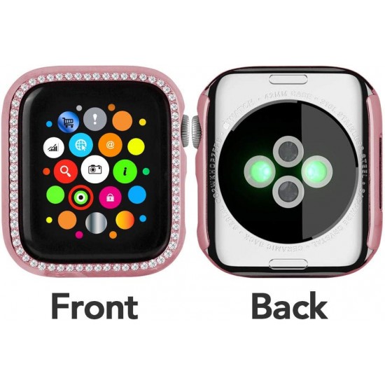 Bling Watch Case for Apple Watch 38mm 40mm 41mm 42mm 44mm 45mm Bling Crystal Diamonds Rhinestone Bumper Cover for Women Girl, Hard PC Protective Frame for iWatch Series 8/7 /6/5/4/3/2/1/SE Bling Watch Case for Apple Watch 38mm 40mm 41mm 42mm 44mm 45mm Bling Crystal Diamonds Rhinestone Bumper Cover for Women Girl, Hard PC Protective Frame for iWatch Series 8/7 /6/5/4/3/2/1/SE