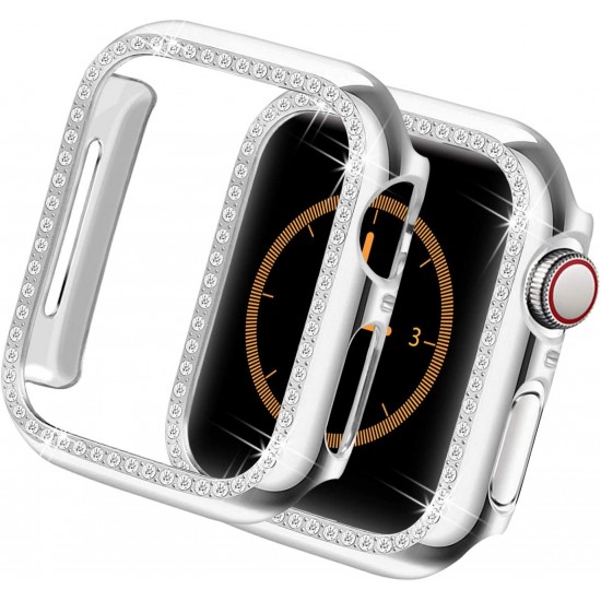 Bling Watch Case for Apple Watch 38mm 40mm 41mm 42mm 44mm 45mm Bling Crystal Diamonds Rhinestone Bumper Cover for Women Girl, Hard PC Protective Frame for iWatch Series 8/7 /6/5/4/3/2/1/SE Bling Watch Case for Apple Watch 38mm 40mm 41mm 42mm 44mm 45mm Bling Crystal Diamonds Rhinestone Bumper Cover for Women Girl, Hard PC Protective Frame for iWatch Series 8/7 /6/5/4/3/2/1/SE