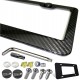 Carbon Fiber License Plate Frame- 100% Handcrafted Real Carbon Fiber Cloth Wrap Holder, Wide Edge Black Aluminum Car Tag Cover with Stainless Steel Screws Caps Carbon Fiber License Plate Frame- 100% Handcrafted Real Carbon Fiber Cloth Wrap Holder, Wide Edge Black Aluminum Car Tag Cover with Stainless Steel Screws Caps