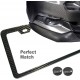 Carbon Fiber License Plate Frame- 100% Handcrafted Real Carbon Fiber Cloth Wrap Holder, Wide Edge Black Aluminum Car Tag Cover with Stainless Steel Screws Caps Carbon Fiber License Plate Frame- 100% Handcrafted Real Carbon Fiber Cloth Wrap Holder, Wide Edge Black Aluminum Car Tag Cover with Stainless Steel Screws Caps