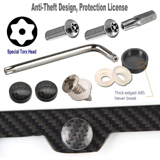 Carbon Fiber License Plate Frame- 100% Handcrafted Real Carbon Fiber Cloth Wrap Holder, Wide Edge Black Aluminum Car Tag Cover with Stainless Steel Screws Caps Carbon Fiber License Plate Frame- 100% Handcrafted Real Carbon Fiber Cloth Wrap Holder, Wide Edge Black Aluminum Car Tag Cover with Stainless Steel Screws Caps