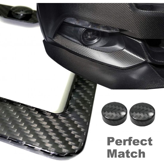 Carbon Fiber License Plate Frame- 100% Handcrafted Real Carbon Fiber Cloth Wrap Holder, Wide Edge Black Aluminum Car Tag Cover with Stainless Steel Screws Caps Carbon Fiber License Plate Frame- 100% Handcrafted Real Carbon Fiber Cloth Wrap Holder, Wide Edge Black Aluminum Car Tag Cover with Stainless Steel Screws Caps