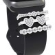 Callancity 3Pcs/Sets Metal Decorative Rings Loops Rhinestone Sparkling Diamond Rubber Strap Charms Compatible For Watch Sport Band Series 5/4/3/2/1 38mm 40mm 42mm 44mm (Platinum) Callancity 3Pcs/Sets Metal Decorative Rings Loops Rhinestone Sparkling Diamond Rubber Strap Charms Compatible For Watch Sport Band Series 5/4/3/2/1 38mm 40mm 42mm 44mm (Platinum)