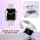 Bling Band Compatible with Case for Apple Watch Ultra Series 3 4 5 6 7 8 SE iWatch 38 40 42 41 44 45 49mm, Metal Jewelry Rhinestone Diamond Bracelet Strap Replacement for Women