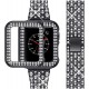 Bling Band Compatible with Case for Apple Watch Ultra Series 3 4 5 6 7 8 SE iWatch 38 40 42 41 44 45 49mm, Metal Jewelry Rhinestone Diamond Bracelet Strap Replacement for Women