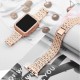 Bling Band Compatible with Case for Apple Watch Ultra Series 3 4 5 6 7 8 SE iWatch 38 40 42 41 44 45 49mm, Metal Jewelry Rhinestone Diamond Bracelet Strap Replacement for Women