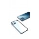 Callancity New Design Stainless Steel Frame Metal Bezel Transparent Phone Back Cover for Iphone 13Mini/13/13Pro/13ProMax