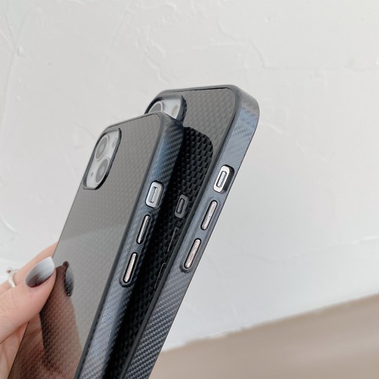 Real Carbon Fiber Design High Quality Phone Smooth Ultra-thin Luxury Phone Case Cover Phone Protector for iPhone 13 Series iPhone 12 Series