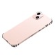 Fingerprint-proof Grind Arenaceous Transparent Phone Back Cover Stainless Steel Bezel Camera Sticker Case Protector Cover for iPhone 13 Series