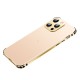 Fingerprint-proof Grind Arenaceous Transparent Phone Back Cover Stainless Steel Bezel Camera Sticker Case Protector Cover for iPhone 13 Series