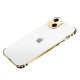 Fingerprint-proof Grind Arenaceous Transparent Phone Back Cover Stainless Steel Bezel Camera Sticker Case Protector Cover for iPhone 13 Series