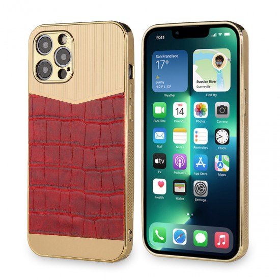 Fashion TPU Phone Case PC Phone Cover With Soft PU Leather Compatible for iPhone 13 Series Design for iPhone 12 Series
