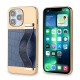 Luxury Design TPU Phone Case With Wrist Holder Back Screen Protector With Metal Cover Soft Leather for iPhone 13 Series for iPhone 12 Series