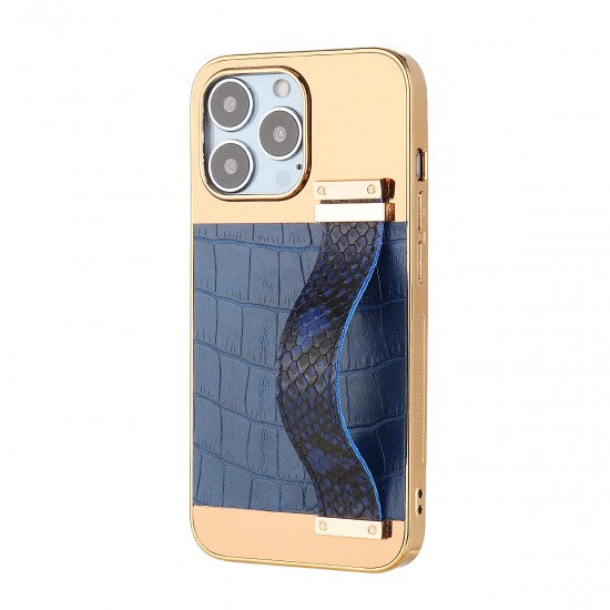 Luxury Design TPU Phone Case With Wrist Holder Back Screen Protector With Metal Cover Soft Leather for iPhone 13 Series for iPhone 12 Series