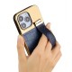 Luxury Design TPU Phone Case With Wrist Holder Back Screen Protector With Metal Cover Soft Leather for iPhone 13 Series for iPhone 12 Series